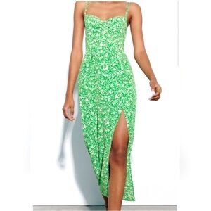 Zara Floral printed midi dress